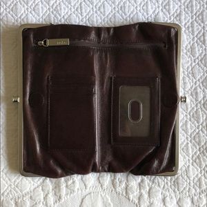 Lauren Hobo clutch wallet - chocolate brown